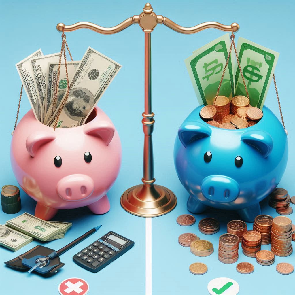 Pros and cons of saving vs. investing.