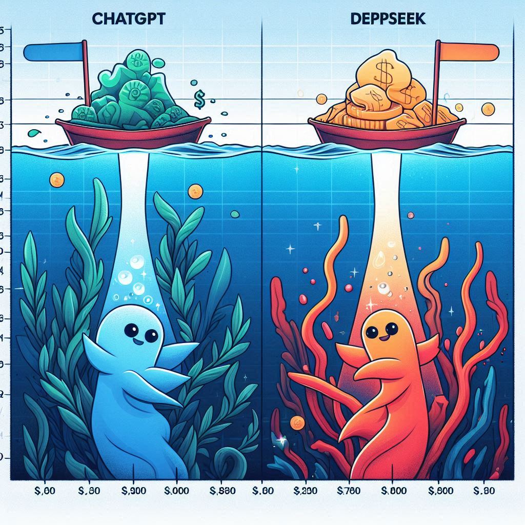 ChatGPT vs. DeepSeek passive income potential.