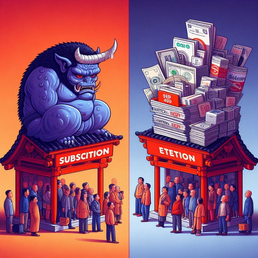 Visual comparison of subscription costs vs. potential investment returns.