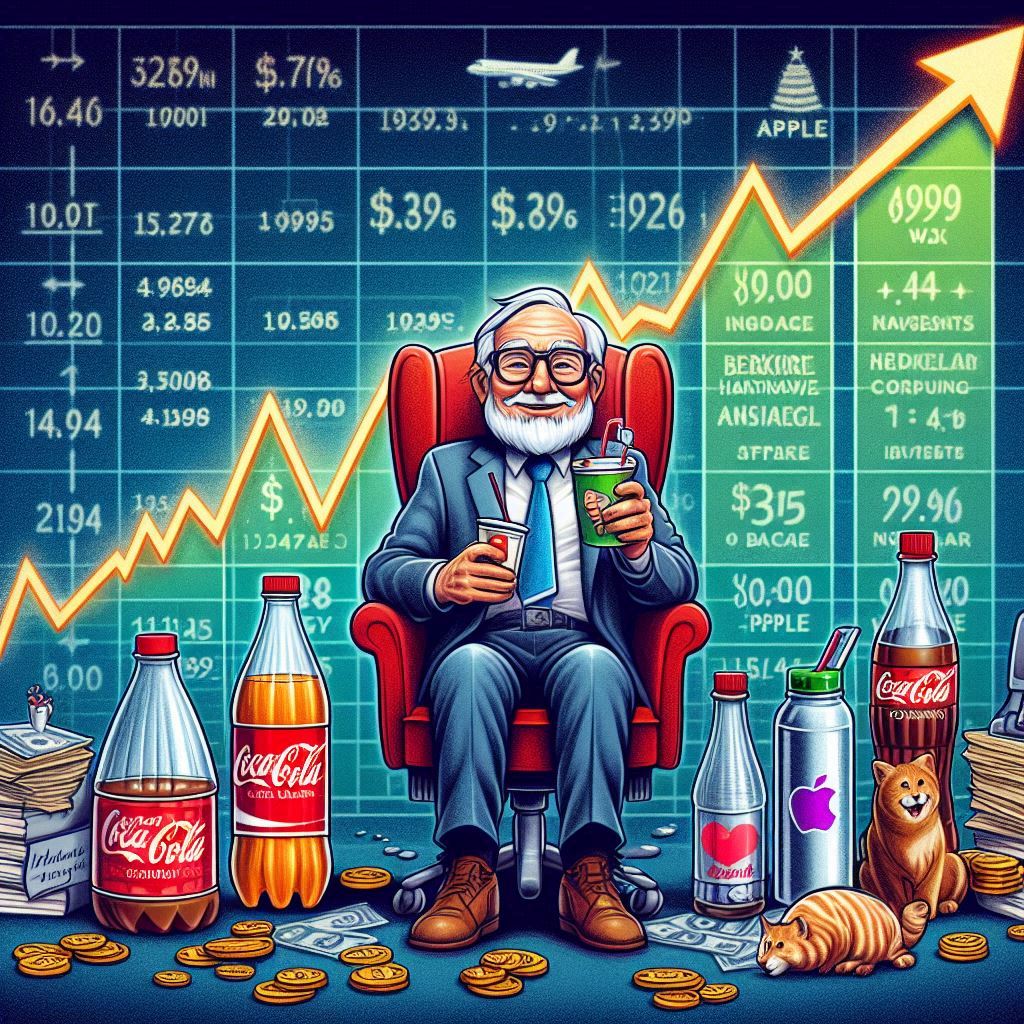 Berkshire Hathaway's long-term stock growth chart.