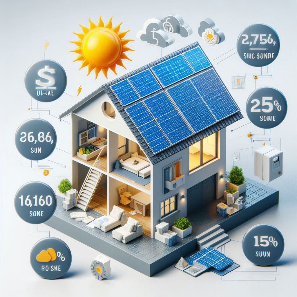 Cost breakdown of residential solar panel installation.